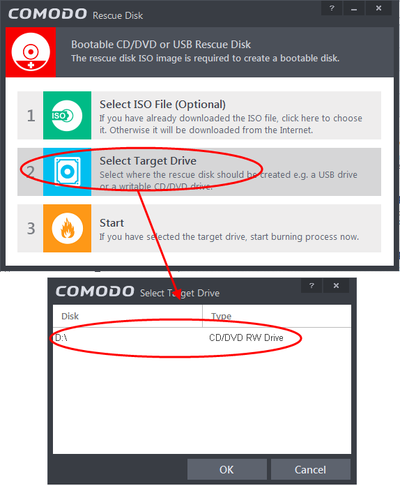 How To Burn Comodo Rescue Disk To Usb